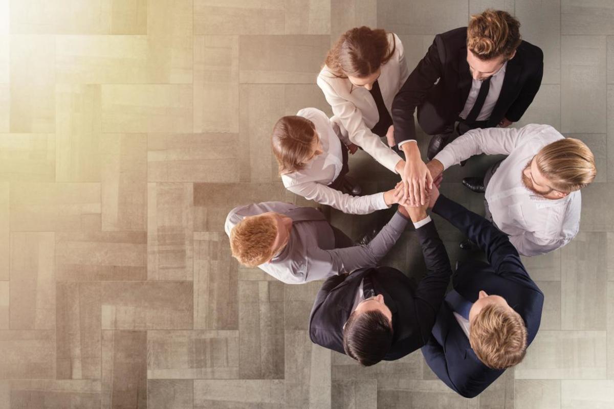 Businespeople working together