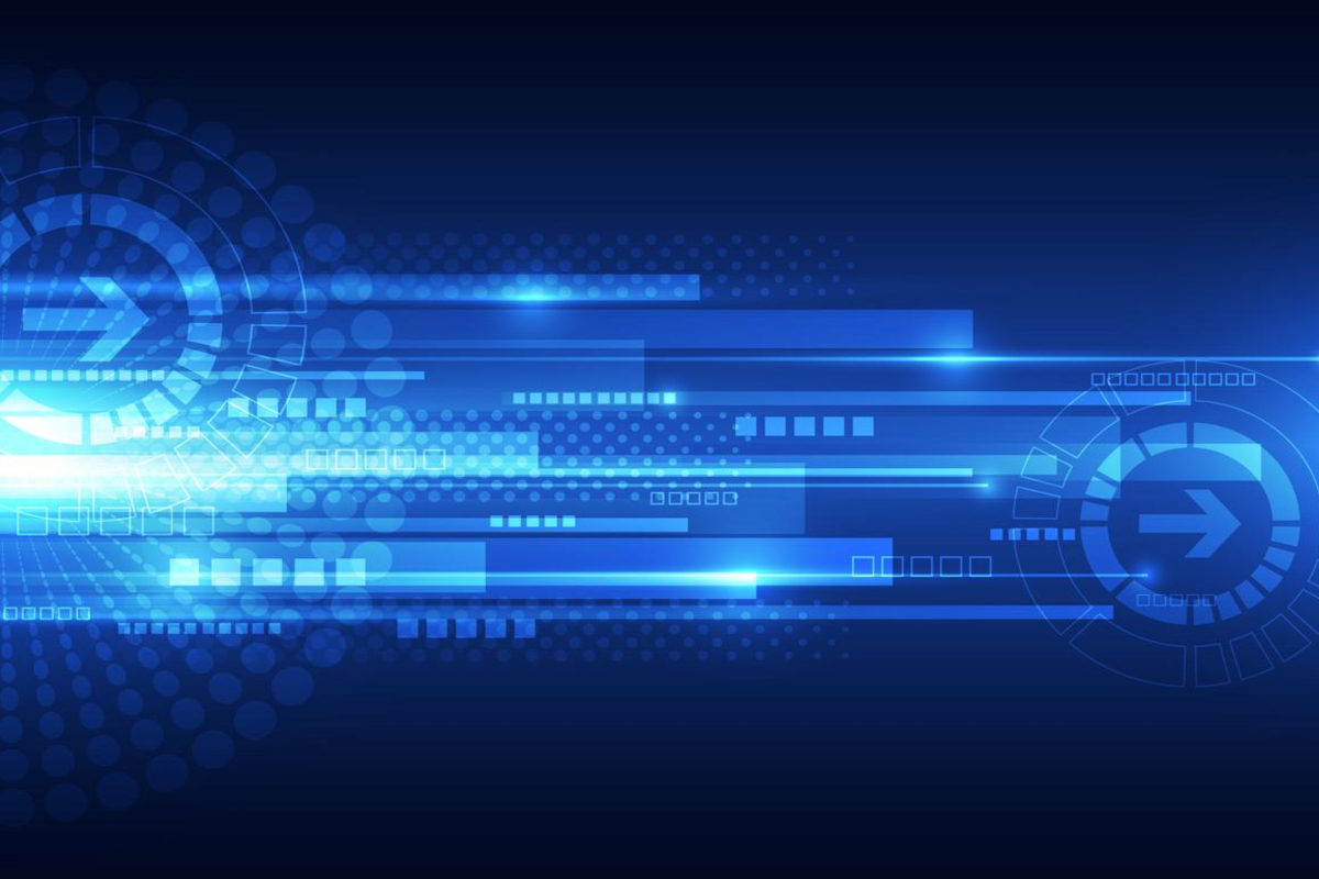 Technology Concept in Blue