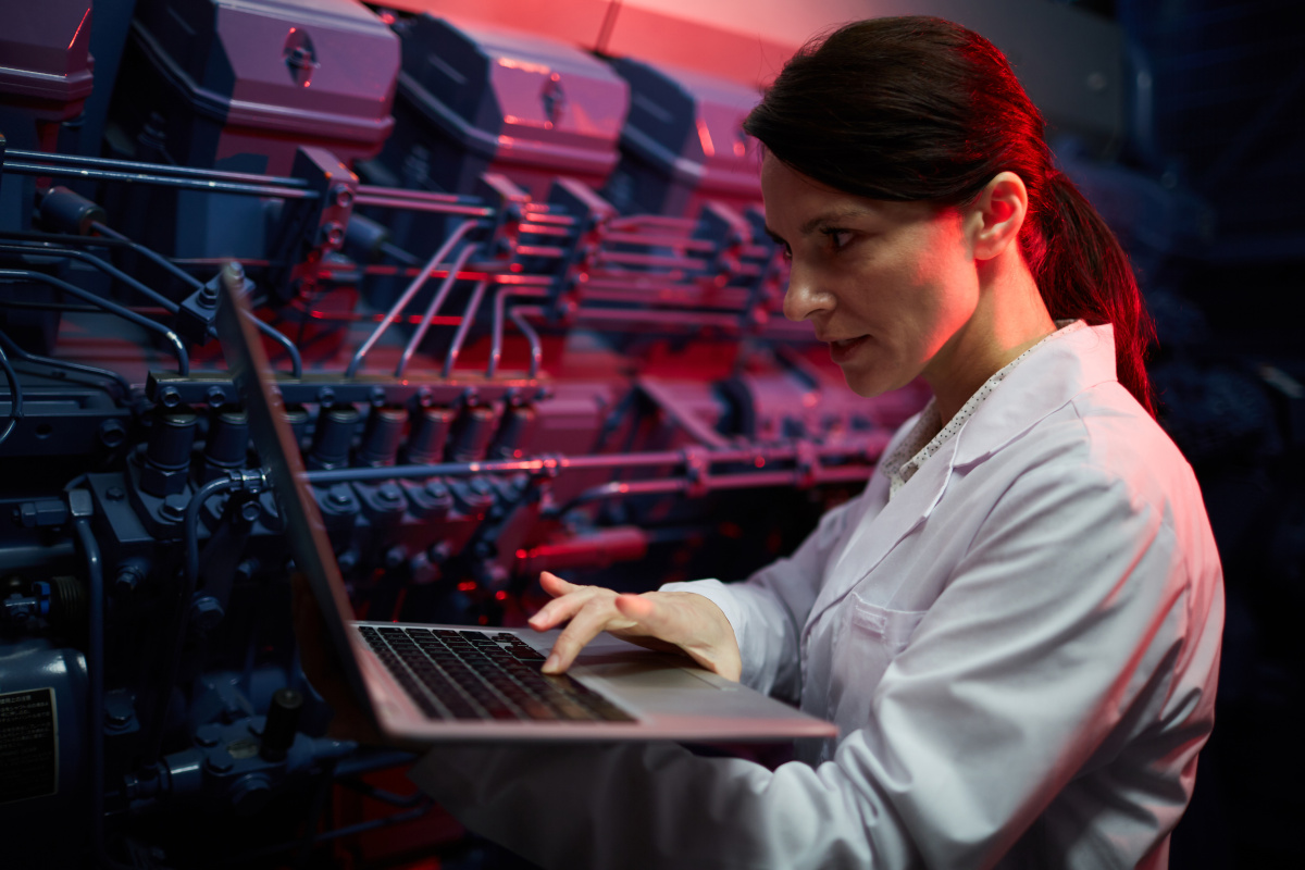 Women working on recovering data