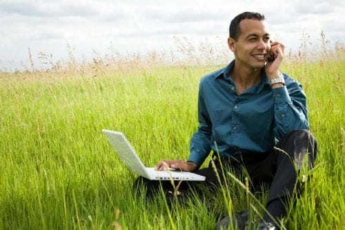 Man in a field