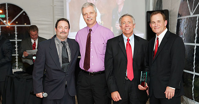 The TouchPoint Team being awarded the 2012 Trail Blazer Award from Tadiran on January 2013